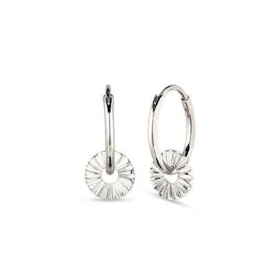 Paar Creolen ELLI "Ohrringe Creole Sun Symbol Sonne 925 Sterling Silber" Gr. 19, silber, Ohrringe, Damen, 19, Silber 925 (Sterlingsilber)