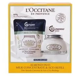 L'Occitane, Beauty Geschenkset, Mandel Duo Milchkonzentrat 200ml & Eco Refill 200ml (Körperpflegeset)