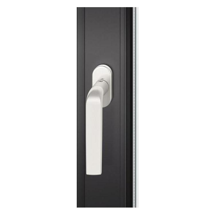Magni Fenstergriff ovale Ros. 7mm Stift. 10mm Nocken Stiftüberstand 24-38mm Aluminium naturfarbig (0 34 1267 09039 0105)