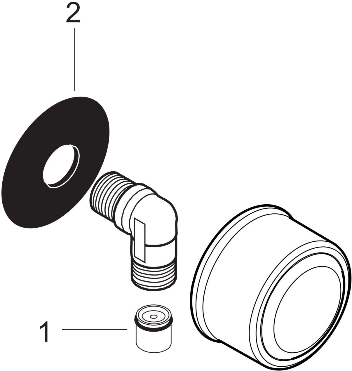 Hansgrohe Schlauchanschluss Axor Montreux 16884250