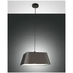 Fabas Luce Allegra Pendelleuchte E27 1X60W Metall und Stoff Schwarz 3561-40-101