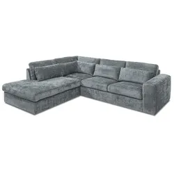 SOMETA Ecksofa Bolzano Stoff Grau Anthrazit