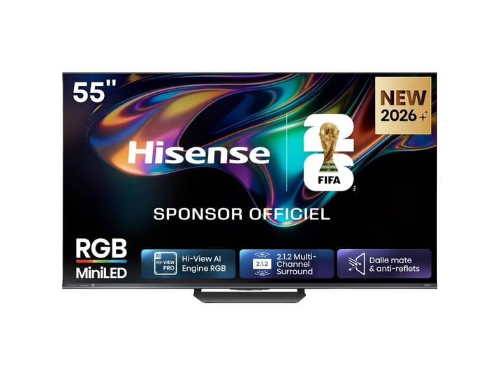 Hisense 55ur8s Tv Smart 55\ 4k Rgb Mini-led 180 Hz Dolby Atmos 2.1.2 Noir