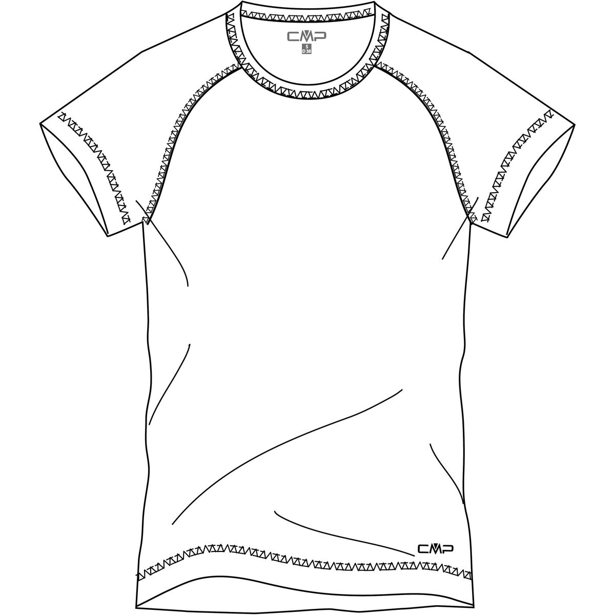 CMP MAN Underwear T-shirt bianco (A001) XXL 3Y92247-A001-XXL