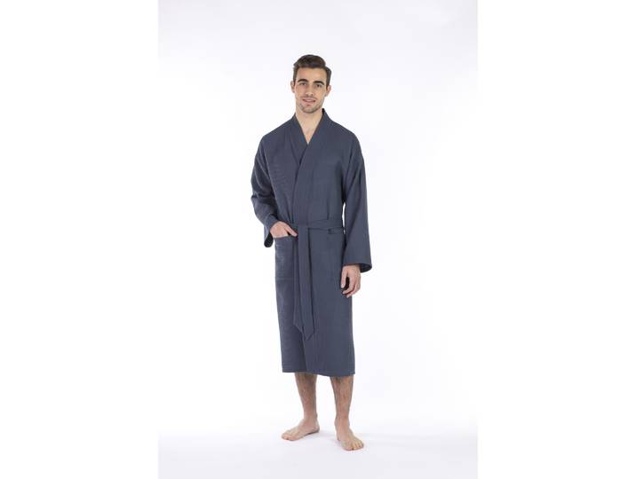 Peignoir forme kimono Hamam 1 x 1 x 120cm Gris