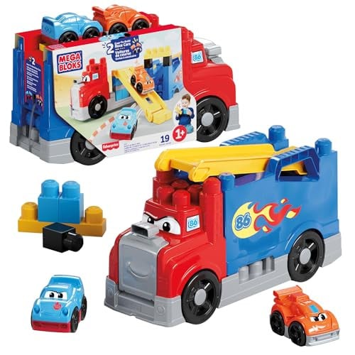 Mega Bloks First Builders Bouw- en race-truck met 19 bouwblokken