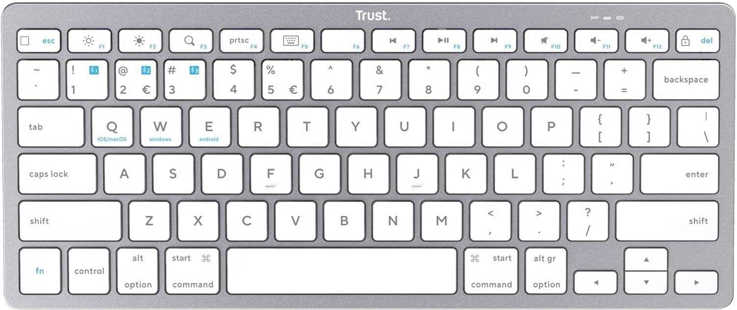 Trust Wireless Bluetooth keyboard - Silver, New