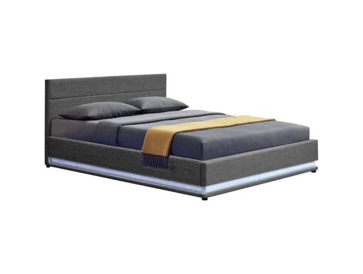 Lit LED avec coffre  Anastasia  - 180 x 200 - Gris foncé