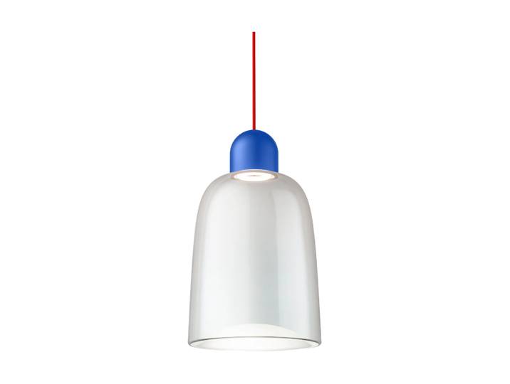 Noon Suspension Dia 27 cm Bleu clair-rouge