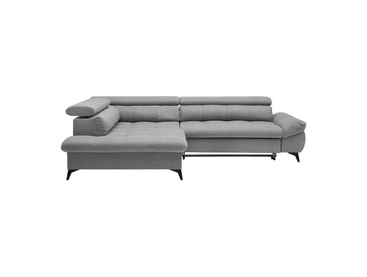 Ecksofa ALBERTO Chenille Hellgrau