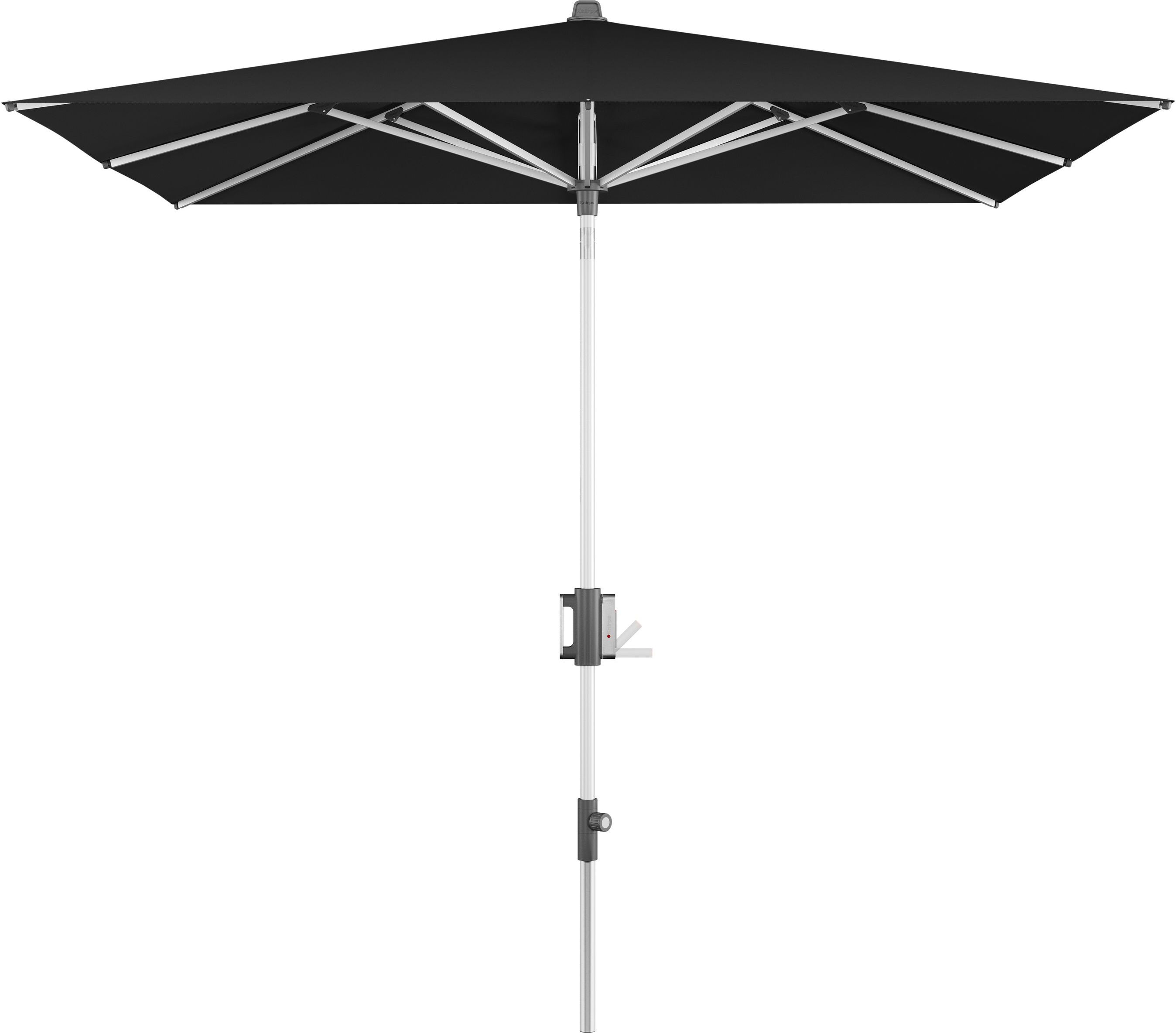 KNIRPS APOLL 240 x 240 cm quadratisch Balkonschirm 7 Farbvarianten Sonnenschirm 100 Black