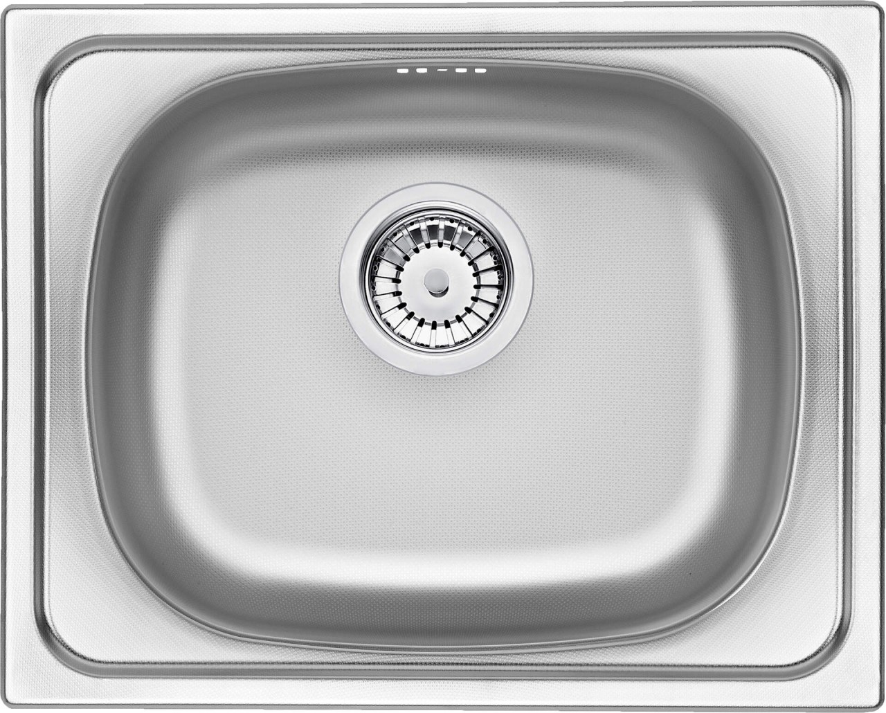 Neuesbad 1-Becken Spüle ohne Abtropffläche, Dekor, 500x400x150, 3, 5'' mit Zubehör NB1DEZEU310A1