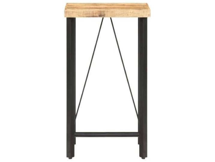 HKQWPBF Bartisch 60x60x107 cm Raues Mangoholz Industrie-Look, pulverbeschichtete Eisenbeine, robustes Hartholz, stabile Konstruktion, langlebig