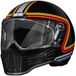 Simpson M30 Slipline, Integralhelm - Schwarz/Rot/Grau - XL