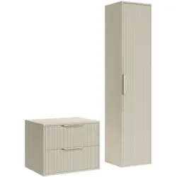 BADMÖBEL-SET Rimini 2 Teile Cashmere - 60 x 46 x 46 cm
