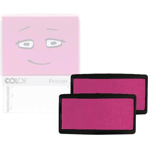 Colop Ersatzstempelkissen Nio School, 2 Stück, für Motivstempel Nio School, pink