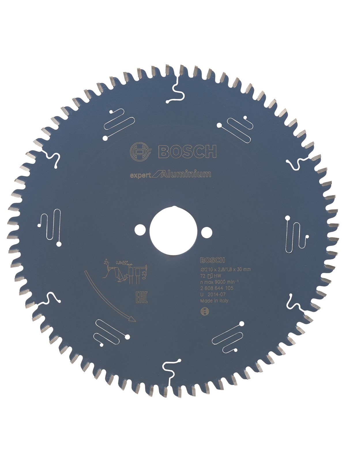 Bosch RUNDSAVKLINGE 210X30X2.8MM 72T EXP ALU