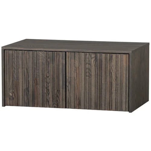 WOOOD New Gravure Kistbank - Essen - Bruin - B: 88 cm, D: 40 cm, H: 50 cm