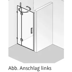 HSK Aperto Pur Drehtür pendelbar an Nebenteil in Nische, AOP.104 AOP.104