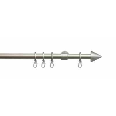 Gardinenstange LIEDECO "Kegel" Gr. 2, silber (mattsilberfarben), L:160cm Ø:20mm, Metall, Gardinenstangen