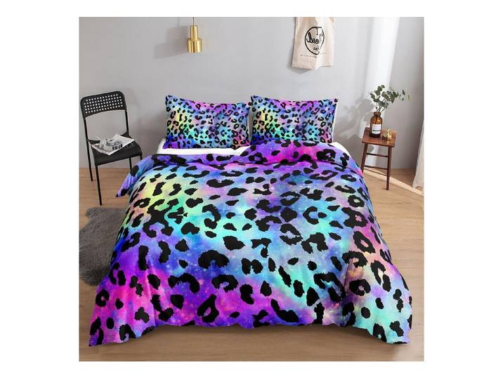 LuxusKollektion Jugendbettwäsche Bettwäsche 155x220 Leopardenmuster Grau
