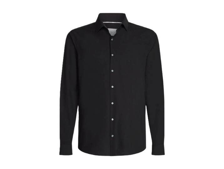 Calvin Klein Poplin stretch slim overhemd zwart 39 heren