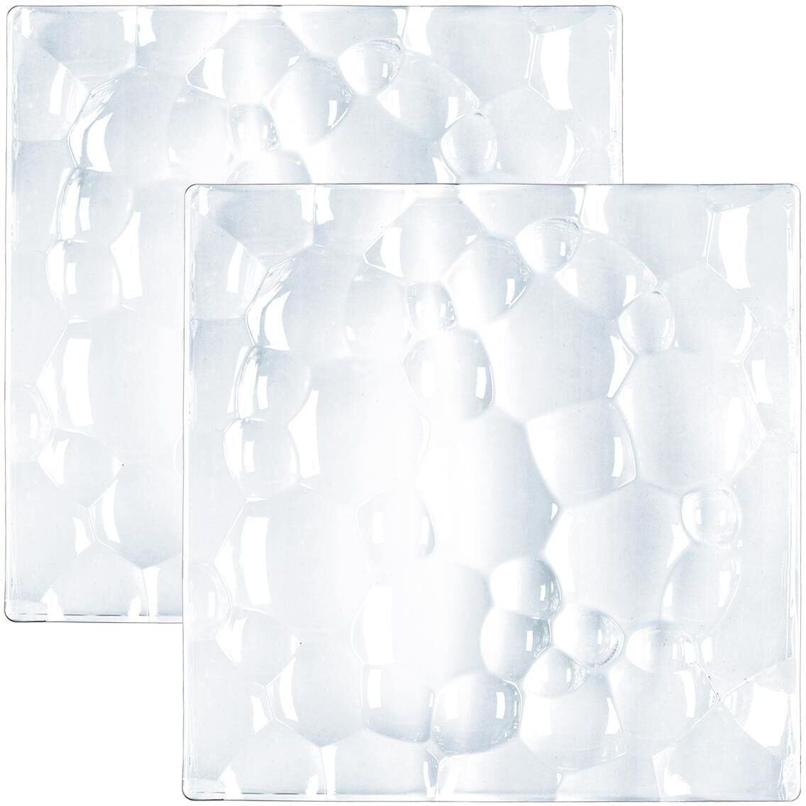 Servierplatte NACHTMANN "Platte quadratisch Sphere 21 x 21 cm 2er Set transparent", bunt (transparent), Glas, Servierplatten, Servierplatte