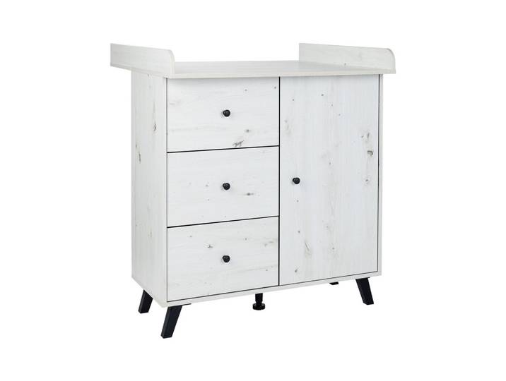 WICKELKOMMODE Lavea Landhausstil White Oak