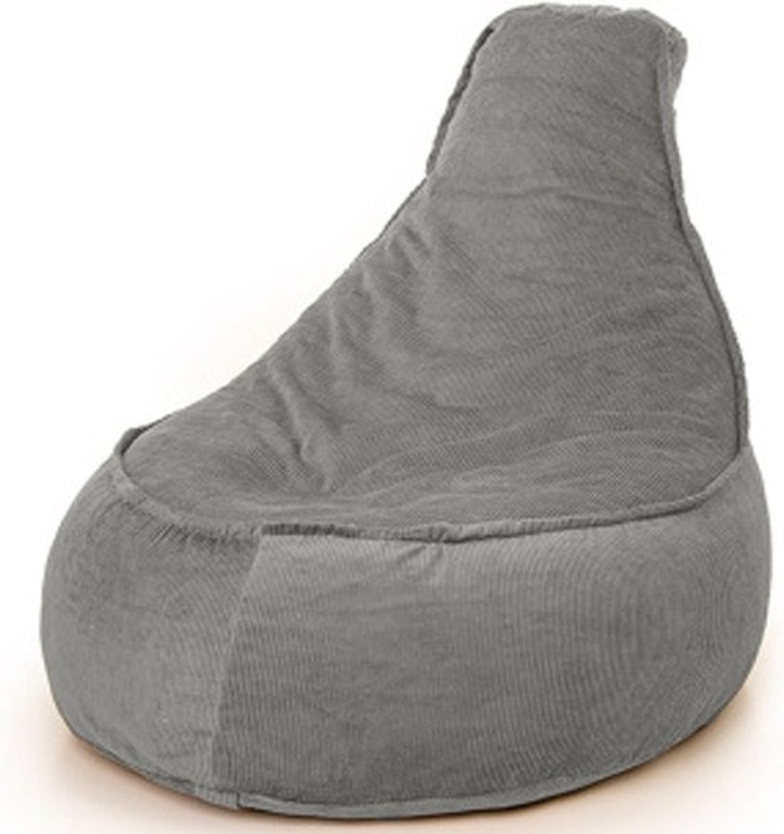 Drop & Sit Zitzak Stoel van Ribstof - Grijs - 320 Liter