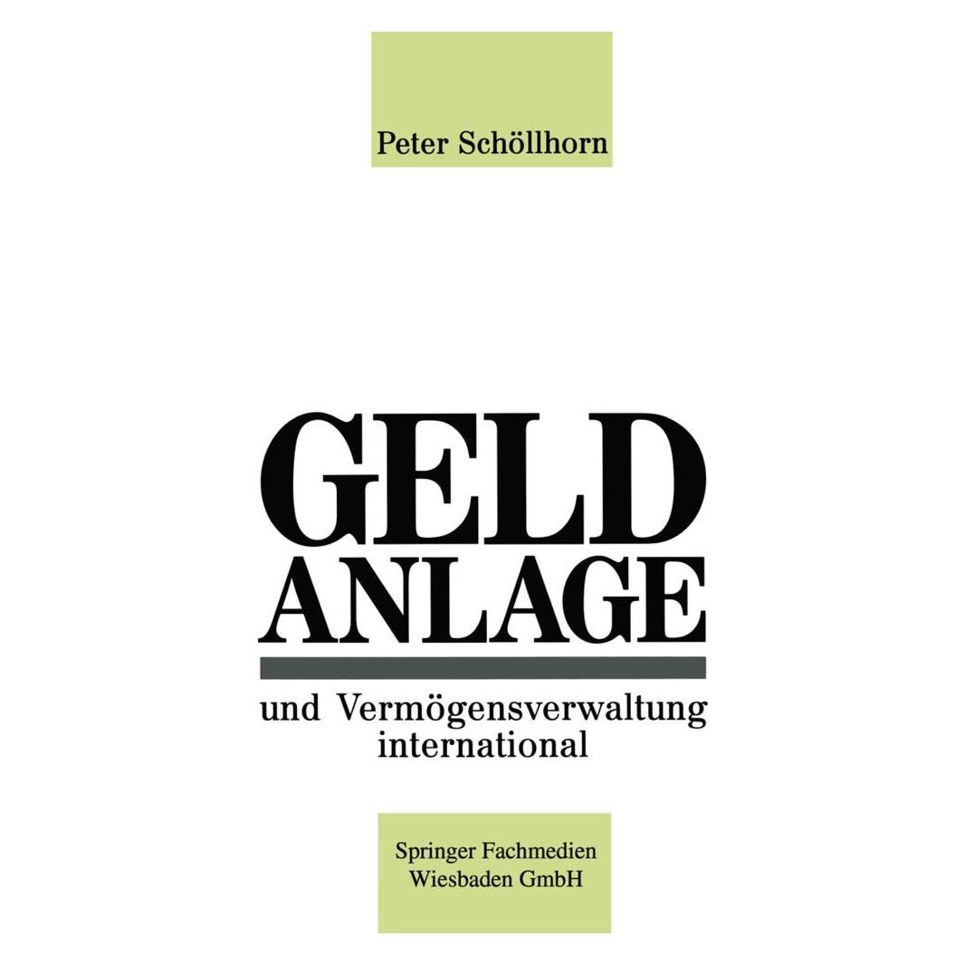 Gabler Geldanlage und Vermögensverwaltung international (Deutsch, Softcover, Peter Schöllhorn) (55525816)