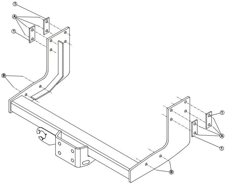 Attelage Mercedes Sprinter Fourgon Empattement 37/43 avec marchepied (04/06-05/18) Standard