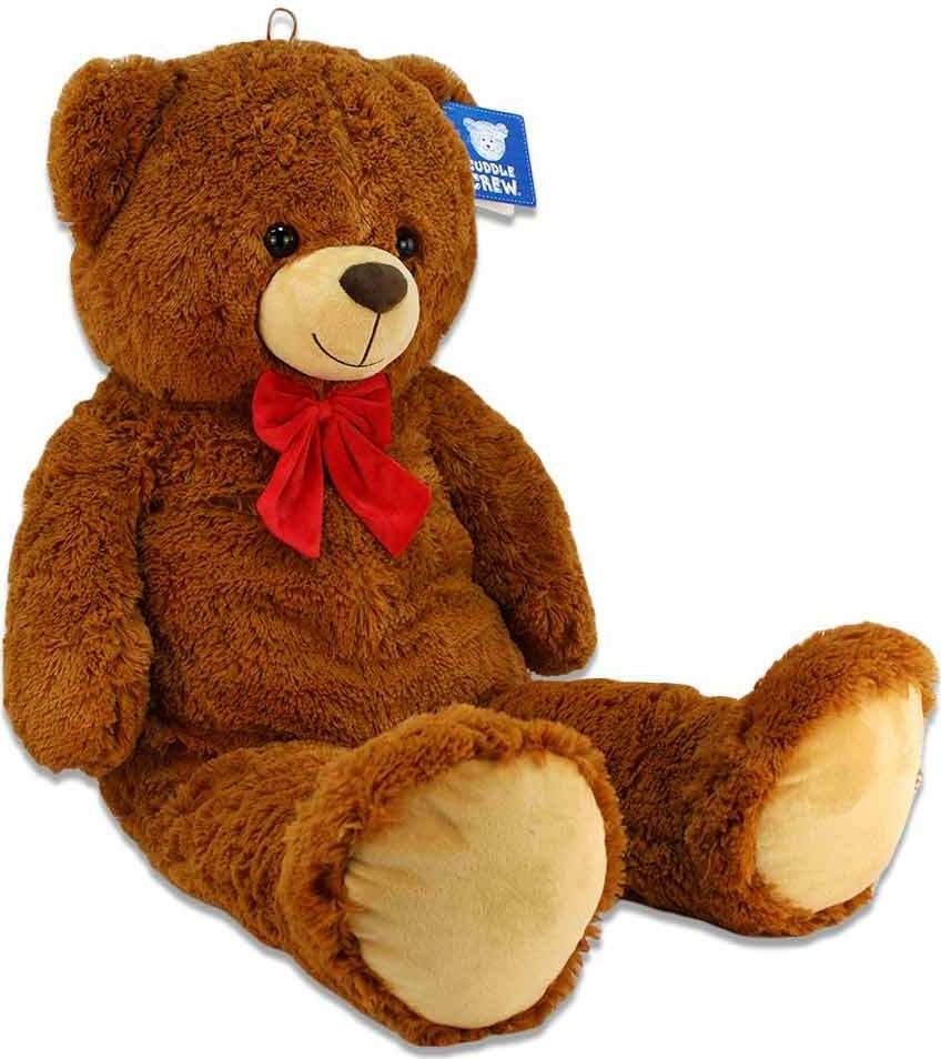 BEMIRO Teddybeer met rode strik XXL - 100 cm