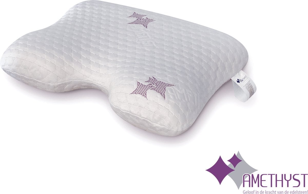 Smartfoam Amethyst Traagschuim Kussen - Orthopedisch Memoryfoam Kussen tegen nekklachten