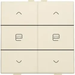 Niko Züblin 100-51036 Zweifach Taster für Niko Home Control, cream 10051036