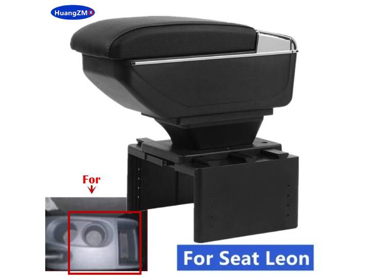 Boîte d'accoudoir pour Seat Leon Mk2, boîte d'accoudoir pour Seat Leon, boîte de rangement pour console centrale, pièces de rénovation, accessoires de voiture