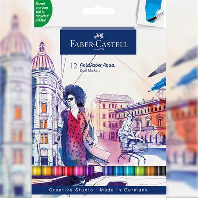 FABER-CASTELL Faber Castell Aqua Dual Marker Gofa 0,4 mm 12er Etui