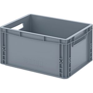 AUER Eurobox EG 43/22, grau, 20 Liter, offene Griffe, 40 x 30 x 22cm
