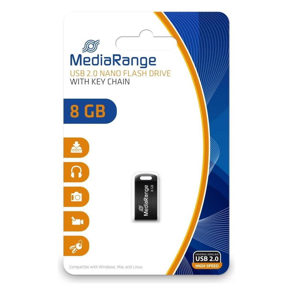 MediaRange MEMORY DRIVE FLASH USB2 8GB/MR920 (8 GB, USB-A) (MR920)