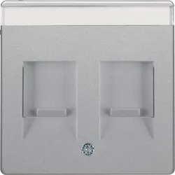 Berker 11816084 Zentralstück m Staubs u BF Q.x alu samt