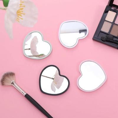 Uplift Essentials Charming Heart Shaped Handheld Beauty Mirror white