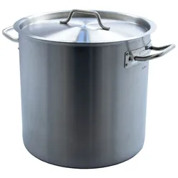 Airbrush-City Kochtopf aus Edelstahl  mit Deckel 21 Liter Gastro- Topf