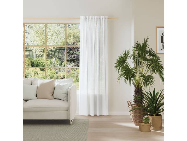 Vorhang NEUTEX FOR YOU NURO , grau, B:139cm H:245cm, Polyester, Gardinen, Vorhang, Bouclé-Optik, criss-cross Struktur, Stickmuster