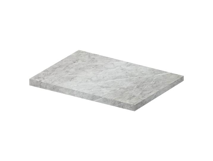 Arbeitsplatte Fasola 100 x 60cm Grau/Marmor Dunkel Dekor