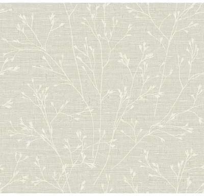 Seabrook Designs Withington Branch Embossed Vinyl Unpasted Wallpaper