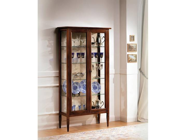 JVmoebel Glasvitrine Holz-Glasvitrine mit Soft-Close-Funktion in modernem Design (1-St) Made in Italy