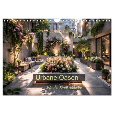 Urbane Oasen - Wo die Stadt aufblüht (Wandkalender 2027 DIN A4 quer), CALVENDO Monatskalender