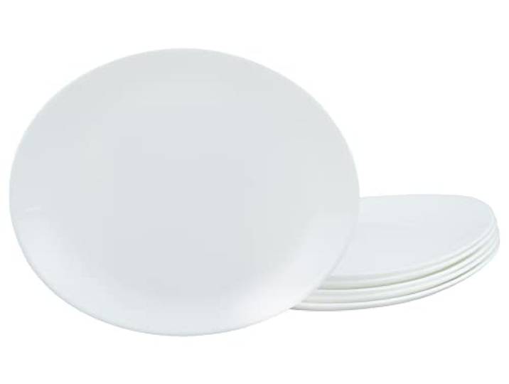 Creatable, 23793, Serie ITALIEN PARTY, 6-teiliges Geschirrset, Schnitzelteller aus Opalglas, spülmaschinen- und mikrowellengeeignet, Made in Europe