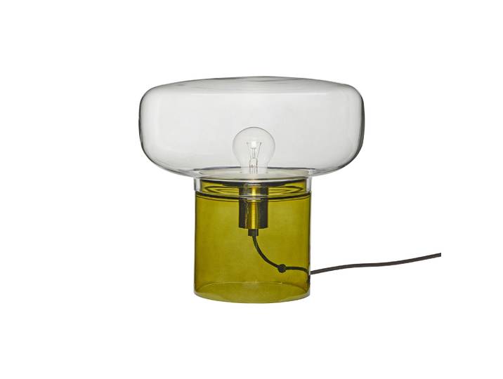 HÜBSCH - Lampe de table Crave - Vert - Verre soufflé bouche