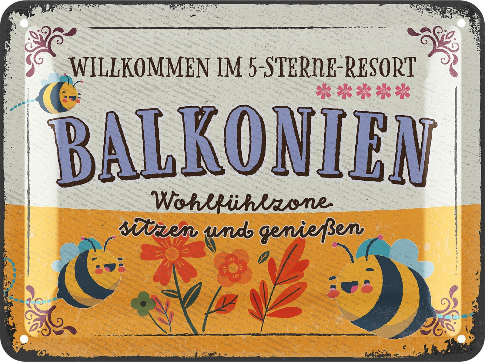 Dripio Metalen Bord met Typografie voor Decoratie