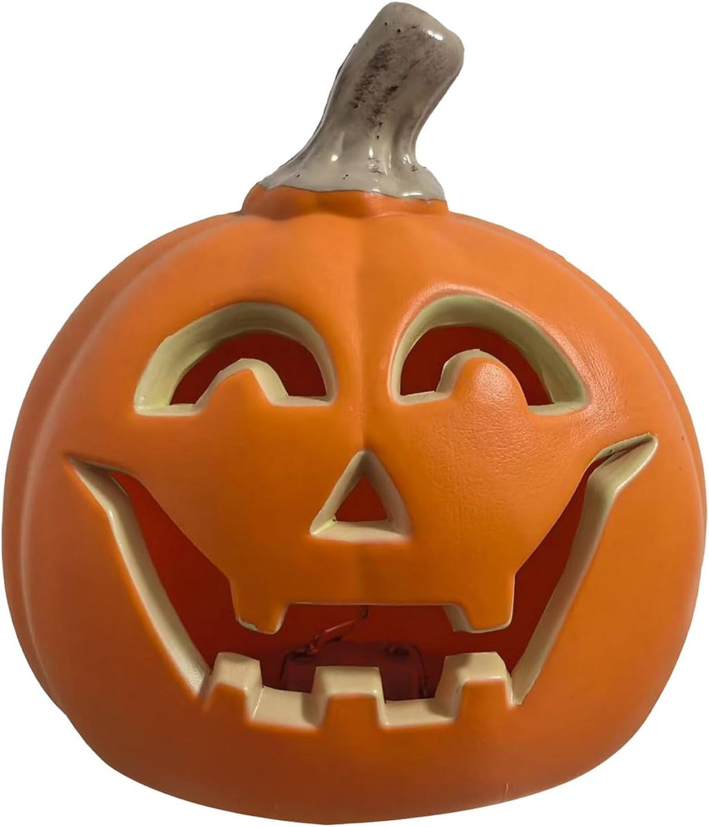 Oranje Pompoen Lantaarn Halloween Decoratie van Duurzaam Kunststof - Hoogte: 135 cm
